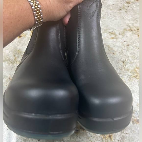 Thorogood Safety Toe Quick Release Pull-On Translucent Bottom Leather Boots Sz 9 - Picture 4 of 9